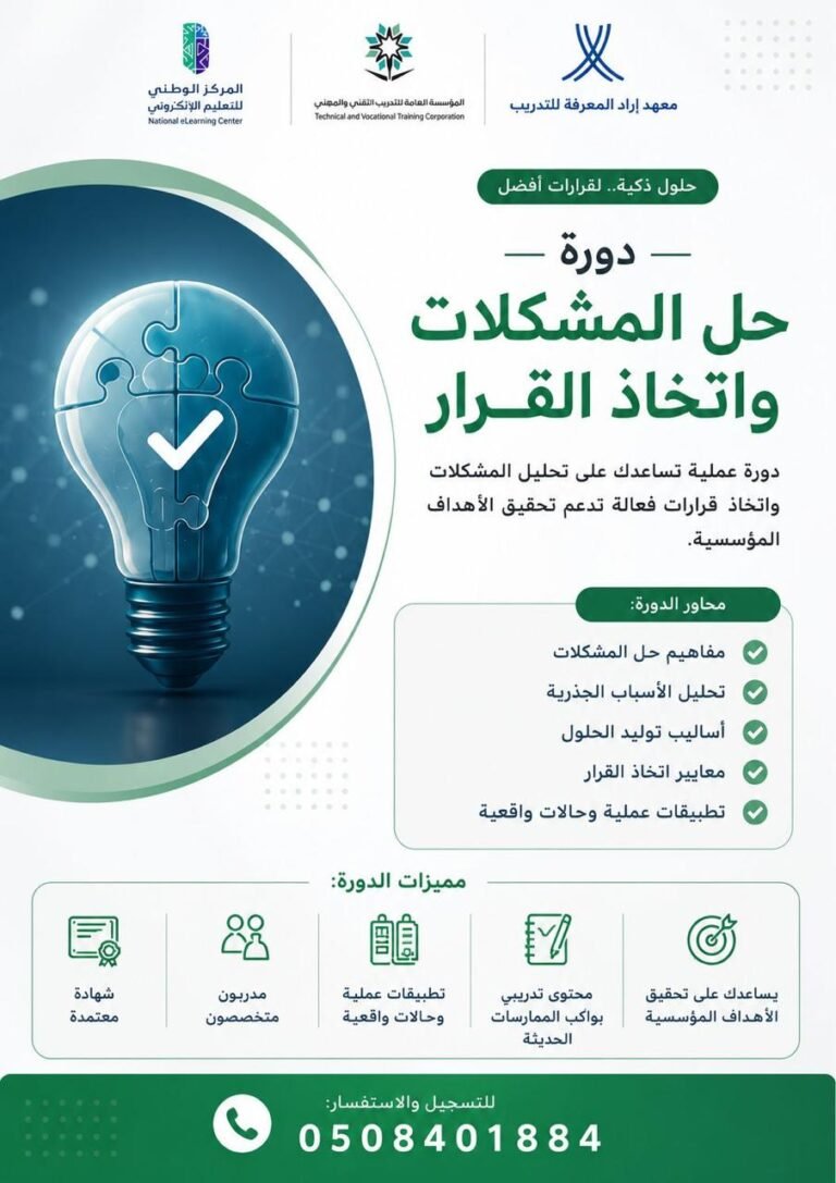 دورة حل المشكلات واتخاذ القرار